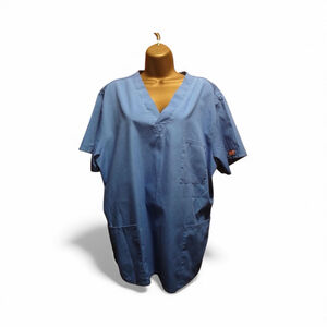 Cherokee Workwear Unisex XXL V-Neck Scrub Top Royal Blue (JC215)